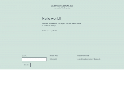 lovejonesinvestors.com snapshot