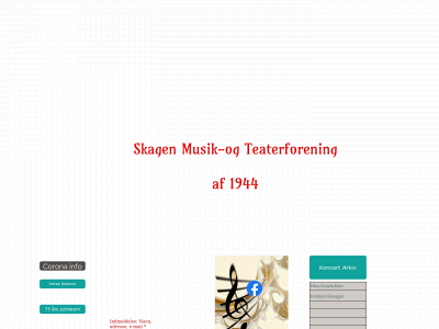 skagenmusikogteaterforening.dk snapshot