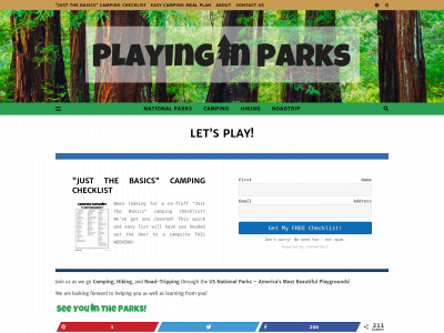 playinginparks.com snapshot