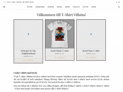 tshirtvillains.com snapshot