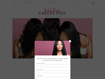 asharosecollection.com snapshot