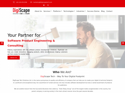www.digiscapetech.com snapshot