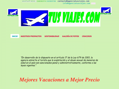 agenciatusviajes.com snapshot