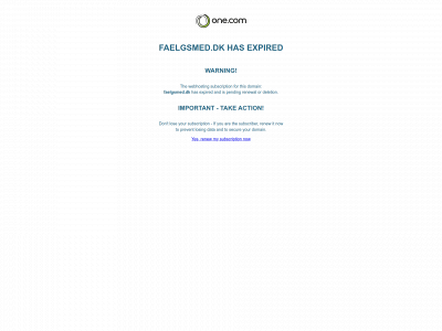 faelgsmed.dk snapshot