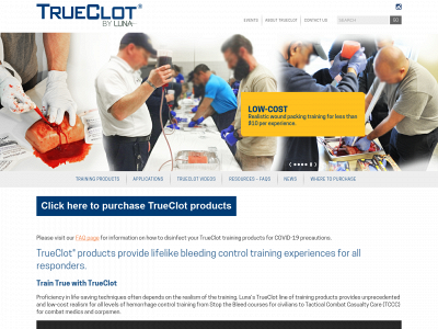 trueclot.com snapshot