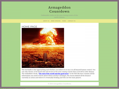 armageddoncountdown.com snapshot