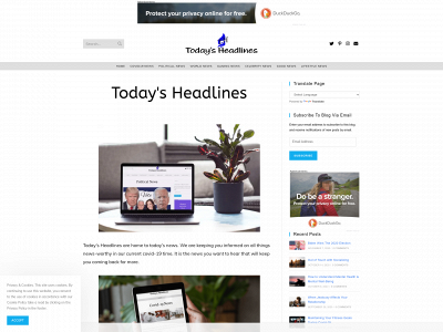 todaysheadlines.net snapshot