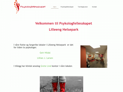 psykologfellesskapetlilleeng.no snapshot