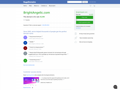 brightangelic.com snapshot