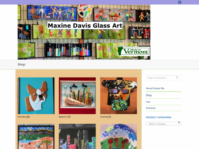maxinedavisglassart.com snapshot