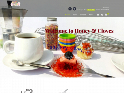honeyandclovesonline.com snapshot