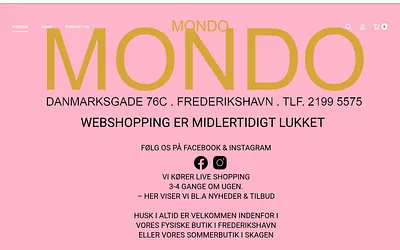 mondoshop.dk snapshot