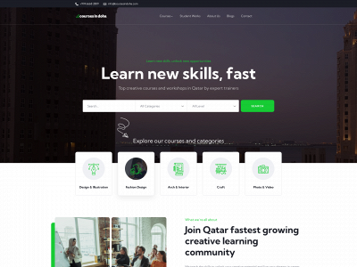 coursesindoha.com snapshot