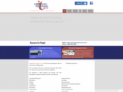 dedicatedpersonnel.com snapshot