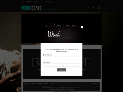weirdbeats.com snapshot