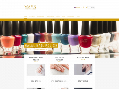 maya-cosmetics.com snapshot