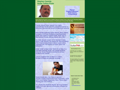stephencassidyguitartuition.co.uk snapshot
