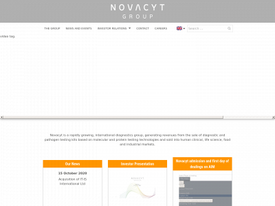 novacyt.com snapshot