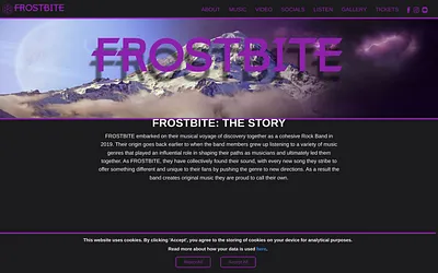 frostbiteband.com snapshot
