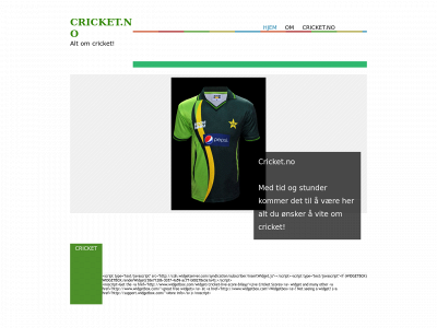 cricket.no snapshot