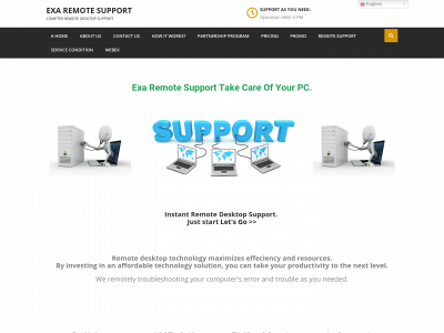exaremotesupport.com snapshot