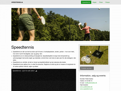 speedtennis.dk snapshot