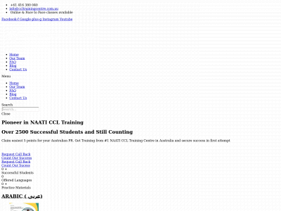 ccltrainingcentre.com.au snapshot