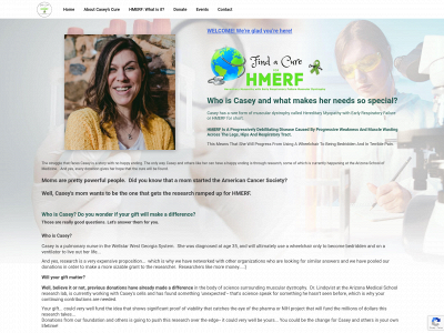 caseys-cure.org snapshot