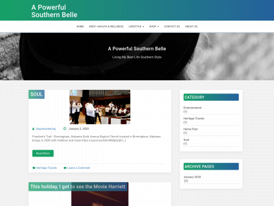 apowerfulsouthernbelle.com snapshot