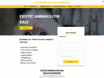 www.starburkexotics.com snapshot