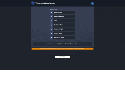 timetostartagain.com snapshot