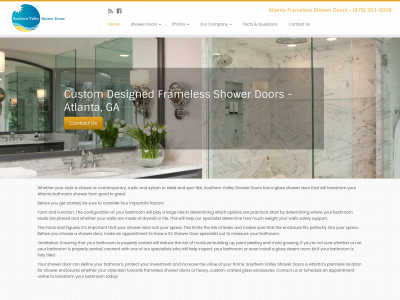 southernvalleyshowerdoors.com snapshot