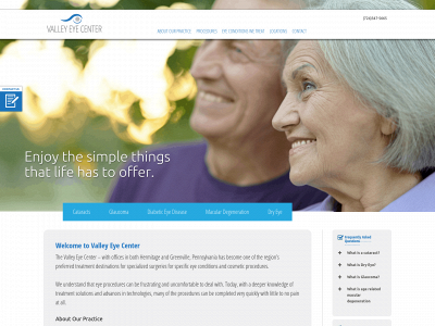 valleyeyecentersurgeons.com snapshot