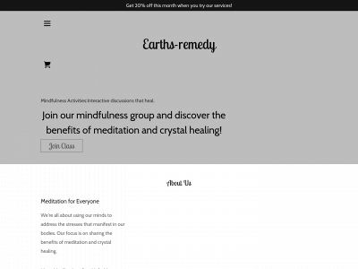 earths-remedy.com snapshot