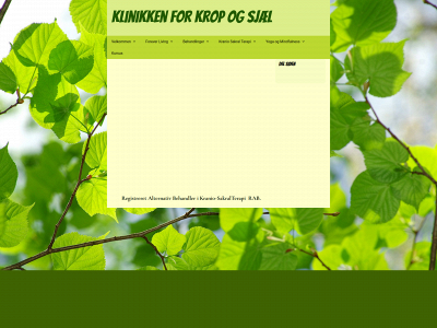 klinikkenforkropogsjael.dk snapshot