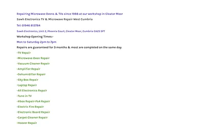 www.sawhtvrepair.co.uk snapshot
