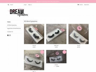dreameyelashes.co.uk snapshot