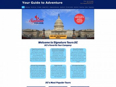 signaturetoursdc.com snapshot
