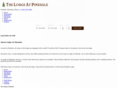 lodgeatpinedale.com snapshot