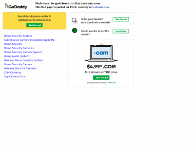 gotchasecuritycameras.com snapshot