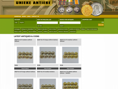 antieke.co.za snapshot