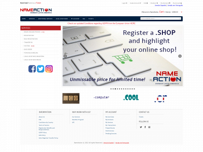 nameaction.com snapshot