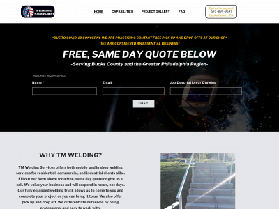 www.thomasmartinwelding.com snapshot