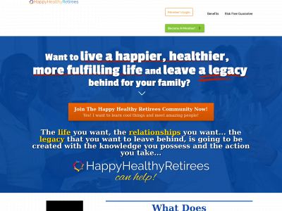www.happyhealthyretirees.com snapshot