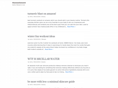 themeelement.com snapshot
