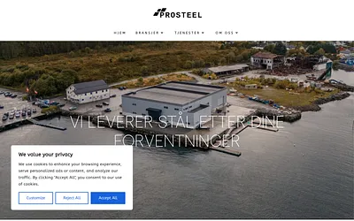 prosteel.no snapshot