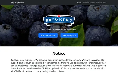 bremnerfoods.com snapshot