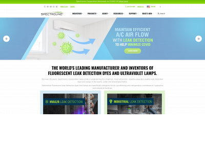 spectroline.com snapshot