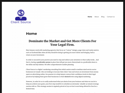 clientsource.ca snapshot