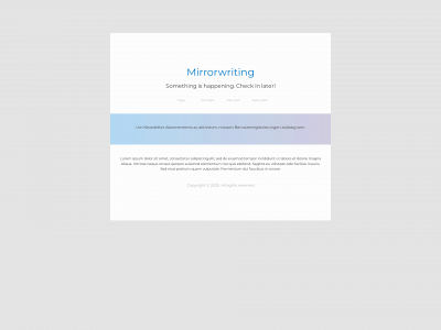 mirrorwriting.de snapshot